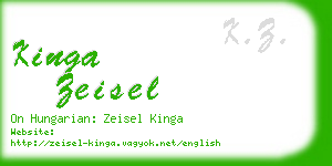 kinga zeisel business card